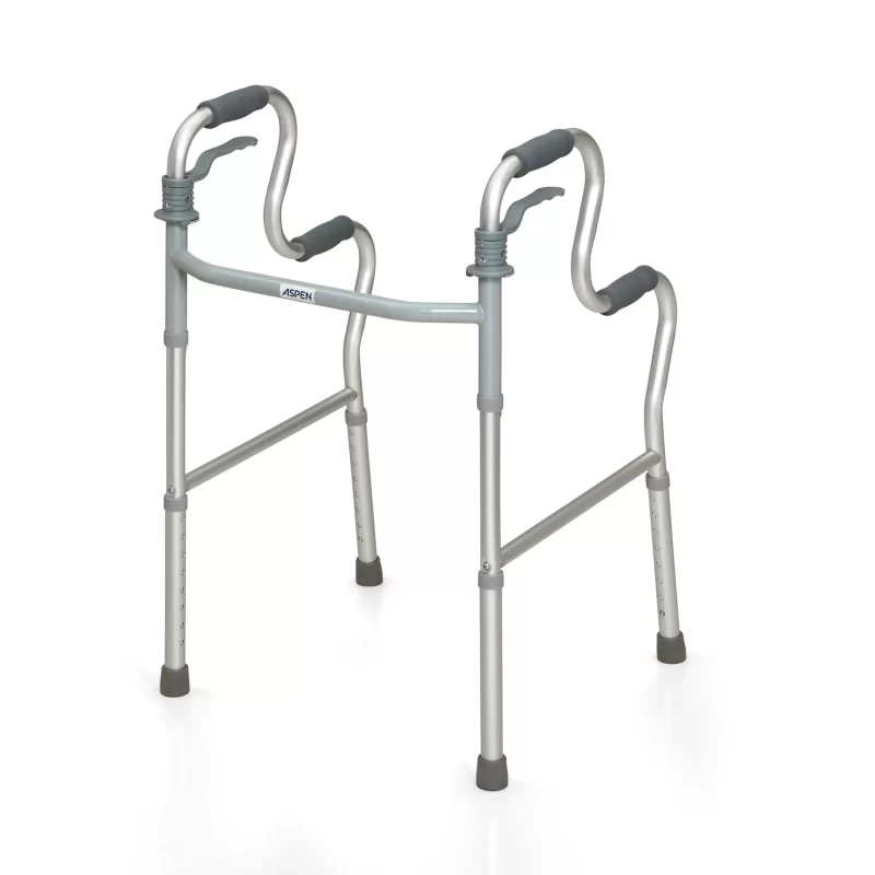 Andador plegable de aluminio con doble grip