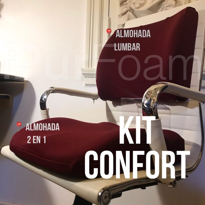 KIT CONFORT Almohada lumbar + Almohada 2en1⁣