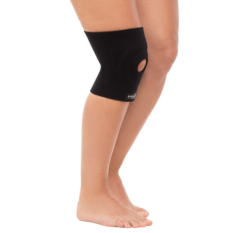 Rodillera corta con rótula abierta de neoprene